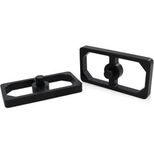 0.5 Inch Universal Billet Aluminum Leaf Spring Lowering Block Kit for Ride Height Adjustment 2 Pack Black