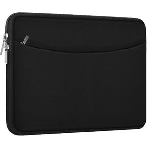 Laptop Sleeve Case 14 inch, Shockproof Protective Laptop Cover Briefcase Carrying Computer Bag with Accessory Pocket Portable Computer Sleeve for 14" MacBook, HP, Dell, Lenovo, Acer, Black
