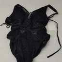 BECCA Color Play One Piece Swimsuit, Plunge Neck, Crochet, Bathing Suits for Women (Large)