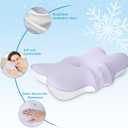 jiaao Cervical Pillow for Neck and Shoulder,Adjustable Memory Foam Neck Pillow for Pain Relief Sleeping,Ergonomic Neck Support Pillows for Side, Back and Stomach Sleepers (Purple)