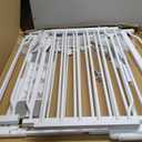 Extra Wide Baby Gates for Doorways 62.20"-71.65" Extra Wide Baby Gate Dog gate Pressure Mounted No Drilling with Walk-Through, Auto-Close & Dual-Direction Swing for Large Wide Opening White