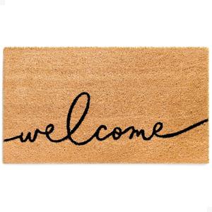 THEODORE MAGNUS Door Mat – Coir Doormat for Outdoor Entrance, Durable Welcome Mat with NonSlip Backing, Perfect for Front Door and Entryway  Outdoor/Indoor  Warm Greeting  17" x 30"