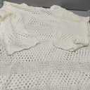 ANRABESS Women Swimsuit Crochet Swim Cover Up 2025 Summer Bathing Suit Swimwear Mesh Knit Beach Dress Vacation Outfits Cream White XLarge