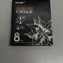 SFAIH White Liquid Chalk Markers for Blackboard, Glass - [Wet Wipe No Residue] 8 Pack- (4x) 2mm/4mm Reversible & (4x) 0.7mm Fine Tip, Ultra Flow Triple-Tips - Menu, Bistro, Signs, Windows, Food Labels