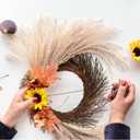 22 Inch Sunburst Twig Grape Vine Wreath Base - 4 Pack Large Natural Plain Rattan Grapevine Wreaths Form for Crafts - Rustic Brown Branch for Front Door Boho Decorating