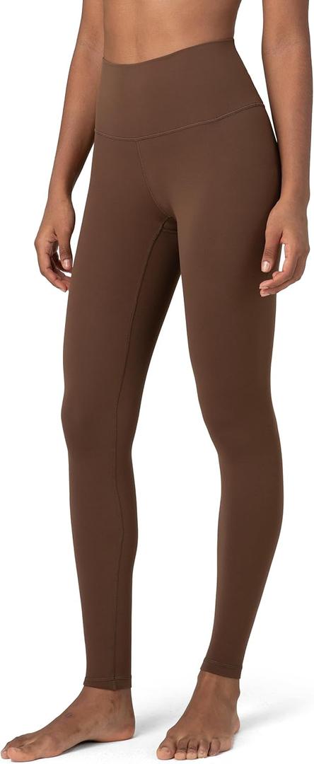 Colorfulkoala Women's Dreamlux High Waisted Workout Leggings 28" Inseam Full Length Yoga Pants (XS, Cocoa)