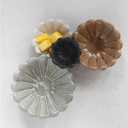 3 x Creative Co-Op Stoneware Flower Bowls, 6" L x 6" W x 3" H, Multicolor