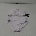 Tempt Me Women Two Piece Vintage Swimsuit Retro Halter Ruched High Waist Bikini with Bottom L