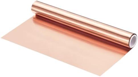 Uxcell 2000mm x 200mm x 0.03mm 99.9% Pure Copper Sheet Roll - Copper Flashing Metal Foil Plate for Electricity DIY Projects