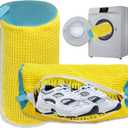 Shoe Washing Machine Bag Laundry Shoe Bag for Washer and Dryer Reusable 2pc Shoe Cleaning Bags for Sneakers 360 Deep Cleaning Machine for All Shoes Types With Self-locking Zipper