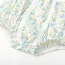 Simplee kids Baby Girls Romper Sleeveless Summer Outfits Rompers baby rompers girl Floral Pattern Button One Piece Outfit (6-12 Months, Bb-blue-yellow Floral)