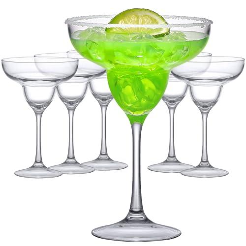 Amazing Abby - Peggy - 18-Ounce Plastic Margarita Glasses (Set of 6), Plastic Cocktail Glasses, Reusable, BPA-Free, Shatter-Proof, Dishwasher-Safe, Perfect for Poolside, Outdoors, Camping, and More