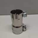 Stainless Steel 2.5 to 2.75 Inch Exhaust Adapter, 2.5" ID to 2.75" ID Exhaust Reducer Connector Pipe with Clamp
