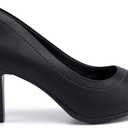 ComfortFlex Sofia Womens Office Pumps  Comfortable Heels with Cushioned Insole & Arch Support  Versatile All-Day Work Shoes for Professionals (Black, 6)