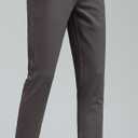 Plaid&Plain Men's Skinny Stretchy Khaki Pants Colored Pants Slim Fit Slacks Tapered Trousers (Gray)