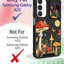 Funermei for Samsung Galaxy A25 5G Phone Case - [2in1] Women Girls Cute Phone Cover Girly Pretty Mushroom Design Camera Cover Compatible with MagSafe Ring Holder Stand for Samsung A25 5G Cases 6.5