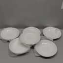 Bone China Pasta Bowls Set of 6, 23.5oz Soup Bowls White Salad Bowl, 8 inch Pasta Bowls Lightweight Wide Shallow Kitchen Plates for Serving Dinner - Microwave Dishwasher Safe, Kitchen Gifts