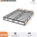 HAVONIZD 7 Inch Box Spring Queen, Heavy Duty Box Spring for Queen Bed, Easy Assembly, Metal Frame Mattress Foundation with Fabric Cover