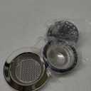 Upgraded 3in1 Kitchen Sink Drain Strainer & Sink Stopper, Stainless Steel Kitchen Drain Plug & Sink Installation Parts with Anti-Clogging Basket, Fit US Standard 3-1/2'' Sink Drain Hole, Silver