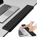 Leolee L-Shaped Desk Long Wrist Rest Elbow 60CM, Black Memory Foam Arm Rest for Desk with Non-Slip Base, Ergonomic Desk Edge Cushion, Wrist Support for Computer Keyboard, Typing, Office, Home, 23.62 x 11.81 inches