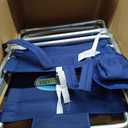 Tommy Bahama 5-Position Classic Lay Flat Folding Backpack Beach Chair, Polyester, Navy, 23" X 25.25" X 31.5"