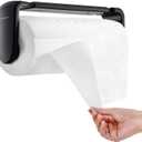 simpletome Paper Towel Holder ONE Hand Tear Adaptive Tension Arm Adjustable Length 9.4-11inch/24-28cm (Black)