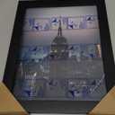 Frame Amo 5x7 Black Modern Picture Frame, 1 inch Border, Acrylic Front, for Wall or Table