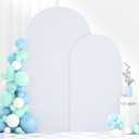 Arch White Cover Spandex Arch Cover Set of 2 Arches Covers Stretchy Backdrop Wedding Arched Covers Fabric Chiara Backdrop Covering 7.2FT 6FT for Baby Shower Birthday Banquet Decorations