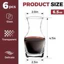 Jarsoph Set of 12 Single Serving Wine Carafe Individual Glass Decanter 6.5oz Mini Refill Decanters for Dinner Parties Tastings Bars Restaurants