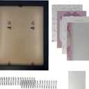 Nail Polish Display Kit - 16/24/32/36 Colors with Blank Sticks & Coded Cards | Tabletop Stand & Wall-Mountable Hanging | Includes Adhesive Dots for Gel/Regular Polish Swatches (Black, 10-INCH)