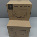 PAPIFEED Automatic Cat Feeder, 4L Auto Dog Cat Feeder with Rechargeable Battery & Dual-Band WiFi (2.4G & 5G), Automatic Pet Food Dispenser for Outdoor Travel Home (White)