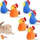 2 x Catnip Cat Toy, 6 Pack Chicken Bird Interactive Chew Kicker Toys, cat Toys for Indoor Cats, Boredom Relief Kitten Exercise, Soft Durable for All Breed