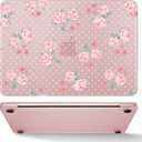 May Chen for MacBook Neo Case 13 inch 2026 | 100% Match Official Color | Pattern Printing, Anti-Crack & Scratch & Fingerprint | Protective Hard Shell Cases Laptop Model A3404 - Polka dot Floral