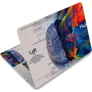 icolor Laptop Skin Sticker Decal 12 13 13.3 14 15 15.4 15.6 inch Personalized Universal Notebook Vinyl Skin Stickers Cover Art Decal Computer Protector (Left-Right Brain)