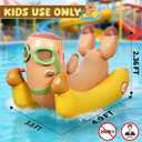 Skirfy 72" Inflatable Swimming Pool Float for Kids with Sprinkler for Yards, 3-in-1 Summer Water Toys Large Pool Raft Outdoor Party Toys