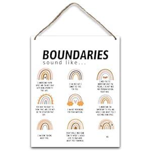 Hanging Plaque With Rope, Home Wall Decor Wood Daily Affirmations Sign, Door Decor Mental Health Wood Sign for Study Dining Room Psychological Counseling Office Bedroom, Farmhouse Art Plaque Gift -24