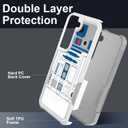 for Galaxy S21+, S21 Plus Case, Robot Pattern Shock-Absorption Hard PC and Inner Silicone Hybrid Dual Layer Armor Defender Case for Samsung Galaxy S21 Plus