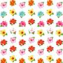 8 Pcs Hawaiian Luau Party Decorations Hibiscus Flower Birthday Hanging Garlands Banner Tropical Hawaiian Paper Cutouts Streamer for Wall Ceiling Decor Summer Aloha Beach Pool Party Supplies
