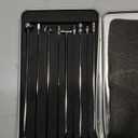 Metal Cocktail Picks, 9Pcs Martini Picks, Reusable Stainless Steel Drink Stick with Storage Cup, Bloody Mary Skewers for Appetizers Sandwiches, BBQ Snacks, Olives Fruits