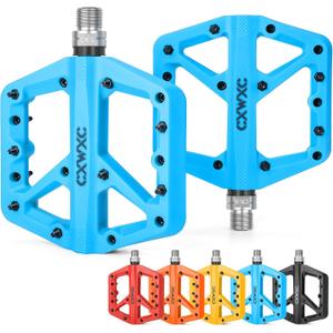 CXWXC Mountain Bike Pedals - Lightweight Nylon Fiber Bicycle Pedals - Platform Pedals for BMX Mountain Bike 9/16"