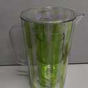 Green Striped Pitcher With 2 Cups 2.5qt