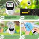 4-in-1 Soil Moisture Meter Soil Moisture/Fertility/PH Meter/Sunlight Intensity Soil Test Meter for Gardening, Farming and Outdoor Plants