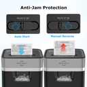 BONSEN 14-Sheet Paper Shredder for Home Office, Heavy Duty Cross Cut Shredder with 5.3 Gal Pullout Bin, Quiet Shredder for CDs/Credit Card/Staple, P-4 Security, Anti-Jam System