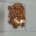 Rose Gold Chain Dog Collar 10MM/14MM Cuban Link Dog Collar Chew Proof Stainless Steel Chain Collar for Small Medium Large Dogs 10-26Inch(14mm,22inch)