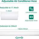 Portable Air Conditioner Hose with Coupler, 5.9"/59" Length Universal Anti-Clockwise AC Exhaust Vent Hose Extension