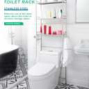 susunnus Over The Toilet Storage 3 Tier S,Bathroom Shelves Over Toilet,Freestanding Space Saver with Toilet Paper Holder,Stainless Steel,Pragmatic, Sturdy,Waterproof,Silver