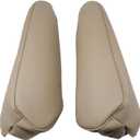 GXARTS Driver and Passenger Side Leather Front Seat Armrest Cover Tan Compatible with Toyota Land Cruiser 1998 1999 2000 2001 2002 2003 2004 2005 2006 2007