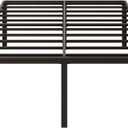 24 Inch High California King Bed Frames with Rounded Corner Legs, Heavy Duty Cal King Metal Platform Bed Frame No Box Spring Needed, Easy Assembly, Noise Free, Black