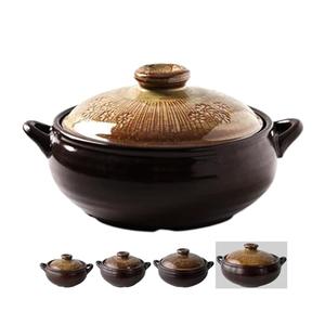 BALWOO Korean Pot [Buncheong] MUD GLAZE Earthenware Ttukbaegi, Natural Ceramic Clay Cooking Pot Casserole, Heat Resistant Ceramic Earthen Pot, Zero-Crack Stone Bowl Stockpot Soup Cookware, Pottery