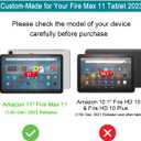 All-New Amazon Fire Max 11 Tablet case (13th Generation, 2023 Release), DJ&RPPQ Full Body Rugged Hands-Free Viewing Stand Back Cover with Screen Protector, Incompatible with iPad Samsung - Black